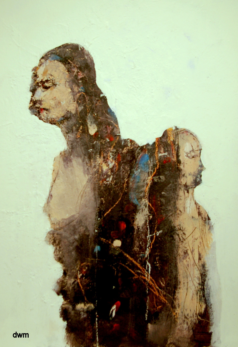 Painting of two women by visual artist Derek Wilfred Menary 2020-2022