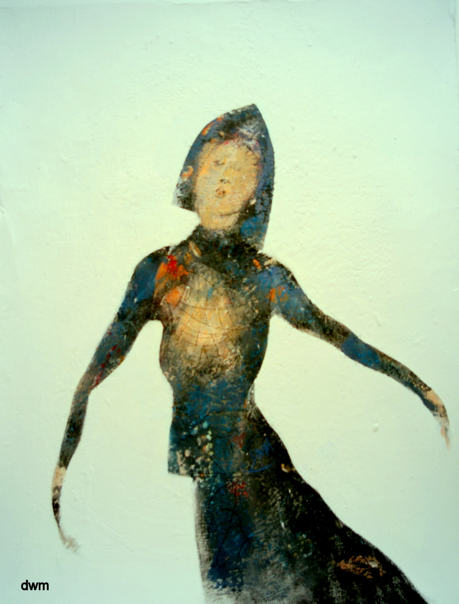 Painting of a woman by visual artist Derek Wilfred Menary 2020-2022